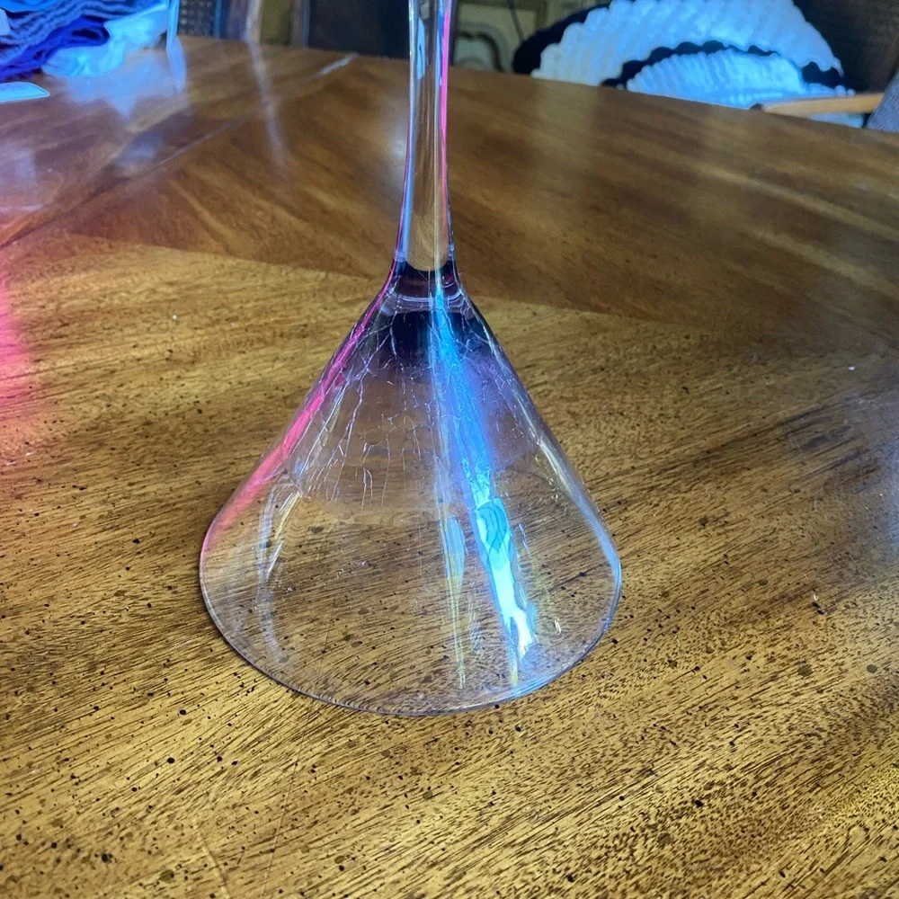 Pier 1 Purple Crackle Martini Glass